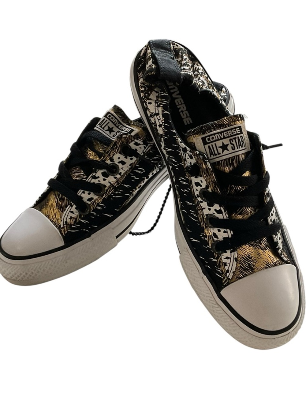 Converse All Star Chuck Taylor Shoreline Slip On Sneakers with Metallic Gold - Picture 9 of 10